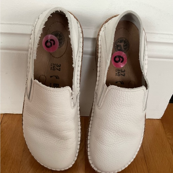 Birkenstocks Callan White Leather Shoes - Picture 2 of 7